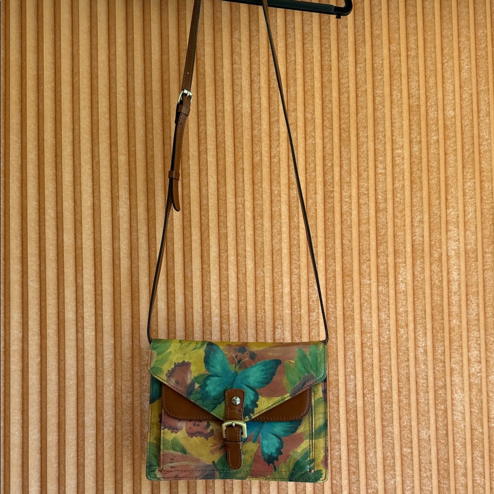 Patricia Nash Watercolor Butterfly Design Crossbody Bag